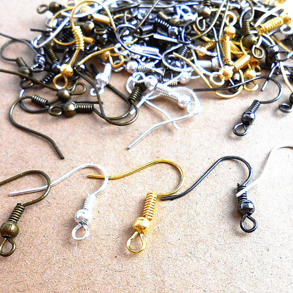 100PCS Earring Hook Thread Ear Wire DIY Craft Jewelry Making Accessories Supply